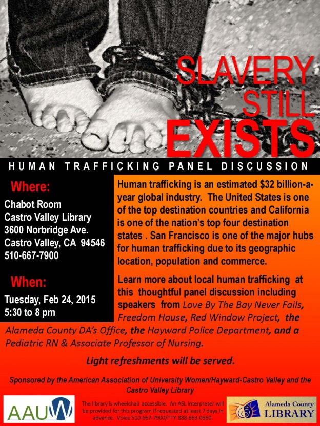 Aauw Slavery Still Exists Human Trafficking Panel Discussion Hayward Castro Valley Inc Ca